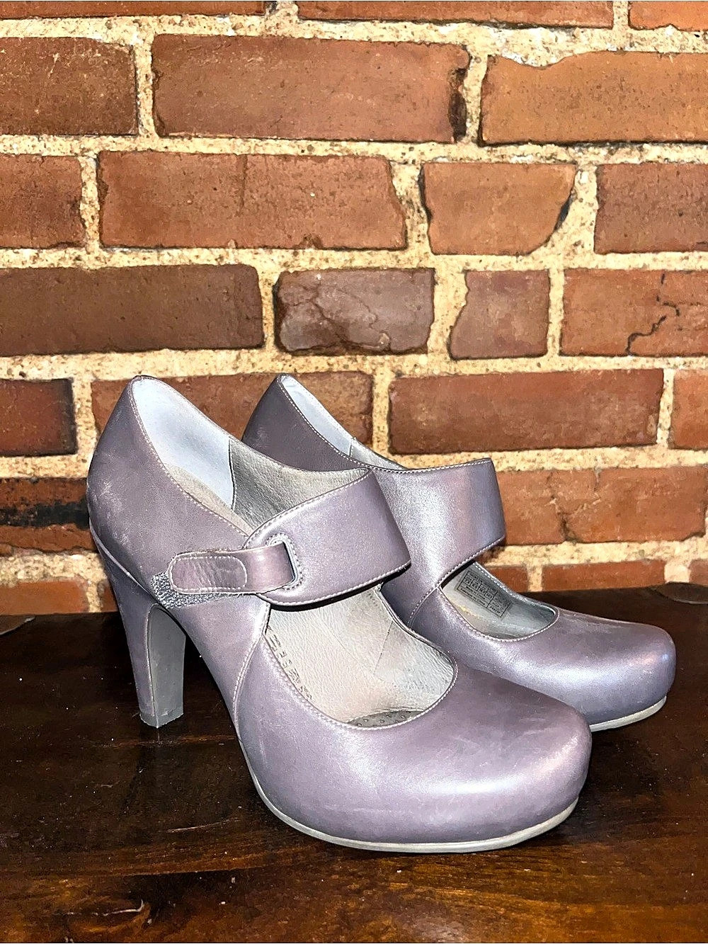 Yay o Mary Jane Platform Heels in Light Gray